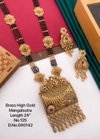 Brass High Designer Gold Long Mangalsutra Set 5 Wholesale Online
